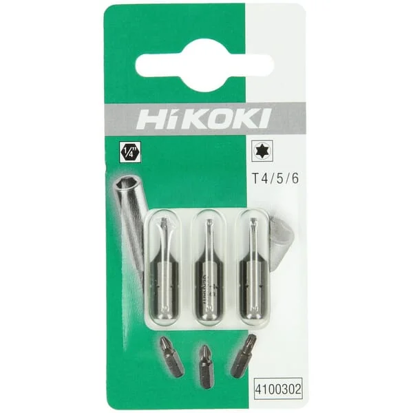 Hikoki - 4100302 - Bits Torx 1/4 T4/T5/T6-25mm (3x)