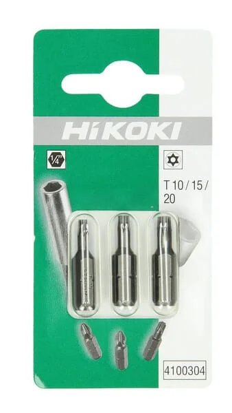 Hikoki - 4100304 - Bits Torx 1/4 T10/T15/T20-25mm