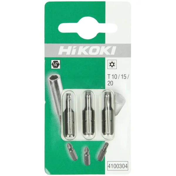 Hikoki - 4100304 - Bits Torx 1/4 T10/T15/T20-25mm