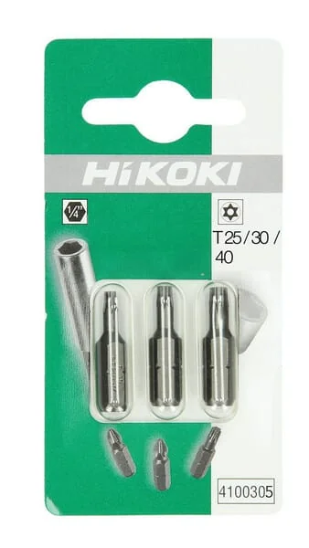 Hikoki - 4100305 - Bits Torx 1/4 Mit Loch T30-25mm