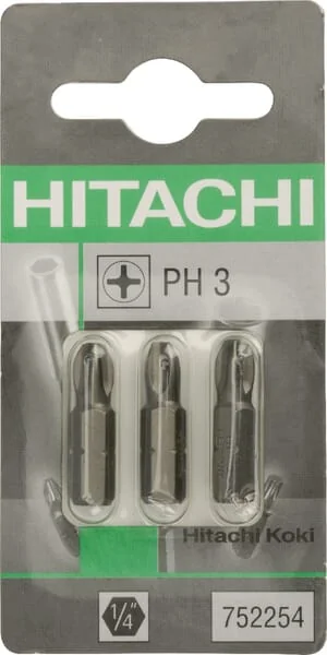 Hikoki - 752254 - Bits 1/4 Kreuzschlitz 3-25mm (3x)