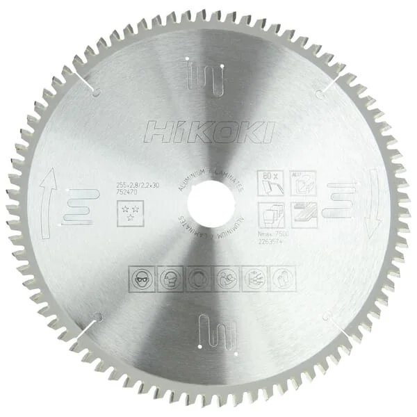 Hikoki - 752470 - HM-Kreissaegeblatt Alu 255x30 T80