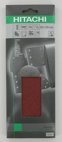 Hikoki - 753021 - Schleifpapier 93x185 K40 pro 10 Stk.