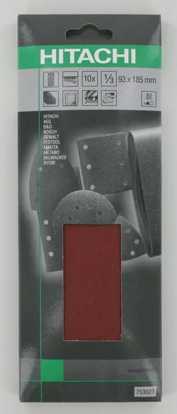 Hikoki - 753023 - Schleifpapier 93x185 K80 10 Stück