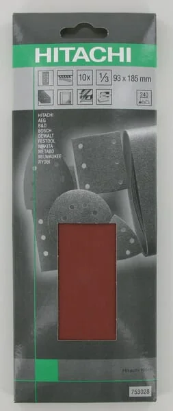 Hikoki - 753028 - Schleifpapier 93x185 K240 10 Stück