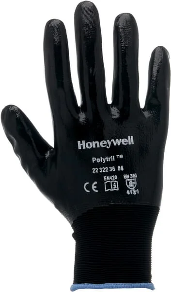 Honeywell - 223223607 - Arbeitshandschuhe Schwarz Polyamid 25 cm Lang Groesse 7/S Polytril™