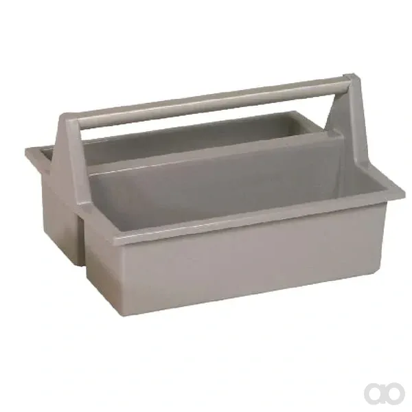 Hünersdorff - PL4383 - Werkzeugkiste 396x294x215mm, Grau Polypropylen, 2 Fächer