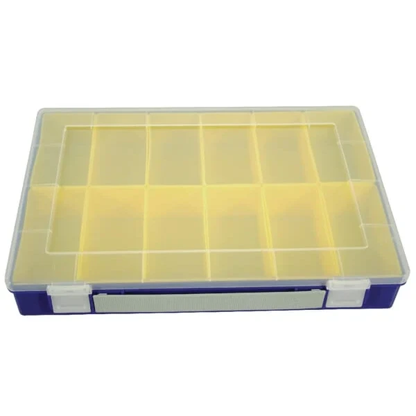 Hünersdorff - WE6007 - Sortimentskasten 335x225x55mm, Blau Polypropylen, 12 Fächer