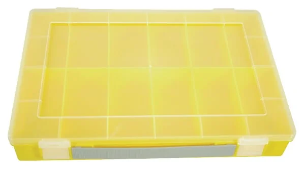Hünersdorff - WE6048 - Sortimentskasten 335x225x55mm, Gelb Polypropylen, 12 Fächer