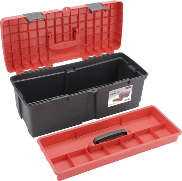 Hünersdorff - WE6632 - Werkzeugkoffer 560x260x230mm, 17l Fassungsvermögen, Blau/Grau Polypropylen