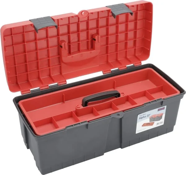 Hünersdorff - WE6632 - Werkzeugkoffer 560x260x230mm, 17l Fassungsvermögen, Blau/Grau Polypropylen
