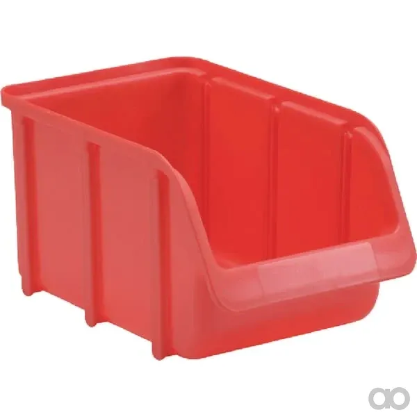 Hünersdorff - WE6731 - Aufbewahrungsbox 145x240x125mm, 3l Fassungsvermögen, Rotes Polypropylen, Linbin Nr.3