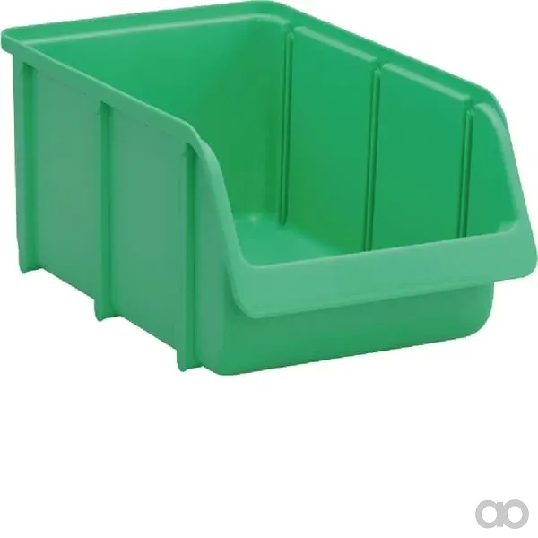 Hünersdorff - WE6744 - Aufbewahrungsbox 205x335x155mm, 7l Fassungsvermögen, Grün Polypropylen, Linbin Nr.4