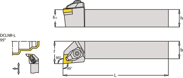 Huvema - DCLNL2525M12 - Drehhalter, Links 95° DCLNL