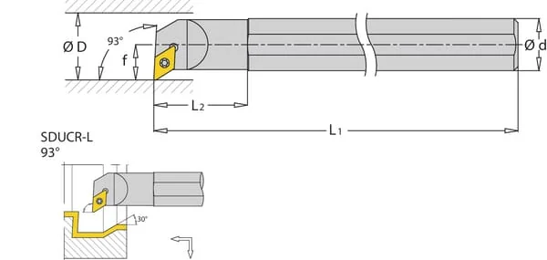 Huvema - S10HSDUCR07 - Drehbarer Halter, Rechts 93° S-SDUCR