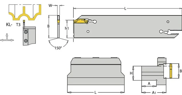 Huvema - SBTBL2032 - Block Fuer Raeum- Und Abstechmesser 20x32mm