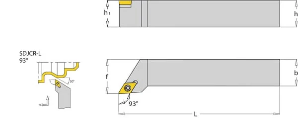 Huvema - SDJCR2020K11 - Drehhalter, Rechts 93° SDJCR