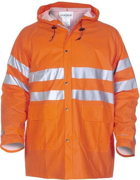Hydrowear - 015757FO3XL - Regenmantel HI-VIS, Orange, Groesse 3XL, UK:46/EU:62, Hydrosoft, Valencia