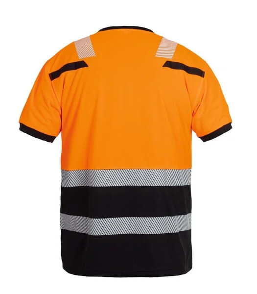 Hydrowear - 040465OB2XL - T-Shirt Hi-Vis 2XL Orange/Schwarz Tulsa
