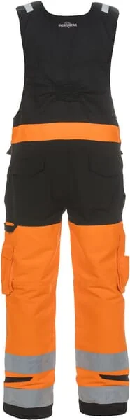 Hydrowear - 044485OB48 - Latzhose, Größe S, HI-VIS, Orange/Schwarz, Trendy Hoch Sichtbare Stretch-Linie Hydrowear