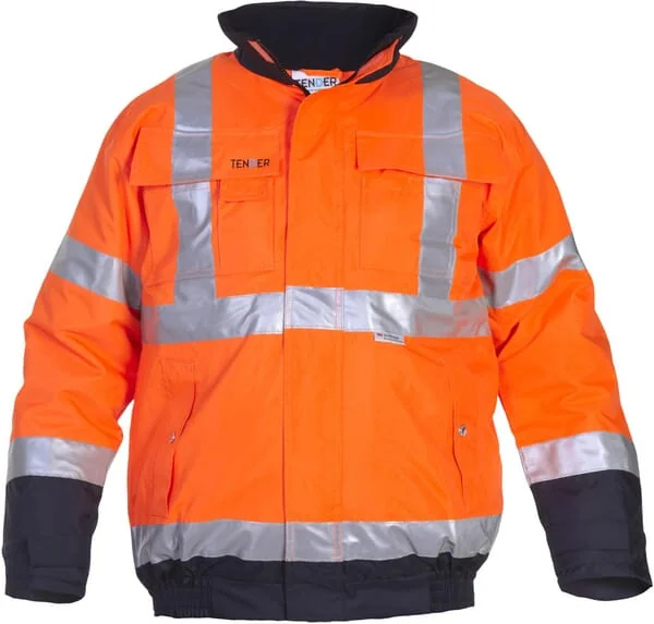 Hydrowear - 052000M - Pilotjacke Hi-Vis, Orange-Blau, Groesse M, UK:36-38/EU:50, Tenderline, Helios