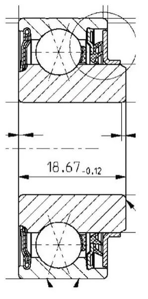 INA FAG - F556129KLQ - Schraegkugellager 16,03x45,23x18,67mm INA FAG