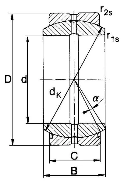 INA FAG - GE17DOINA - Radiales Sphaerisches Gleitlager 17x30x14/10mm
