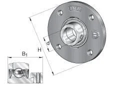 INA FAG - GGME06INA - Lagerdeckel Für Typ Pme/Rme 30