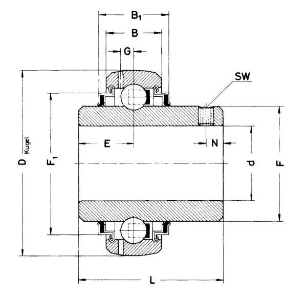 INA FAG - GYE15KRRB - Lagerinsatz 15x40x12mm INA FAG