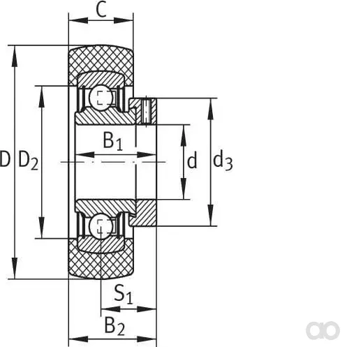 INA FAG - RABRB3072FA106 - Lagerinsatz 30x72,2x23mm
