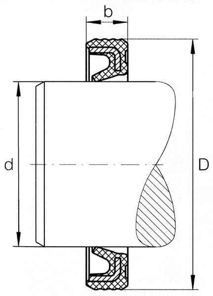 INA FAG - RWDR07RNBRHLA - Dichtung 35 x 82 x 6
