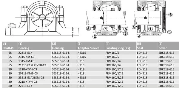 INA FAG - SES518615L - Plummerlager Gehaeuse