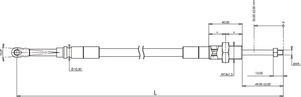 Indemar - IMCS2000 - Kabel Für Einzelhebel 2000 Mm