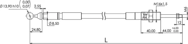 Indemar - IMCWB2000 - Kabel Mit Kugelendstück 2000 Mm