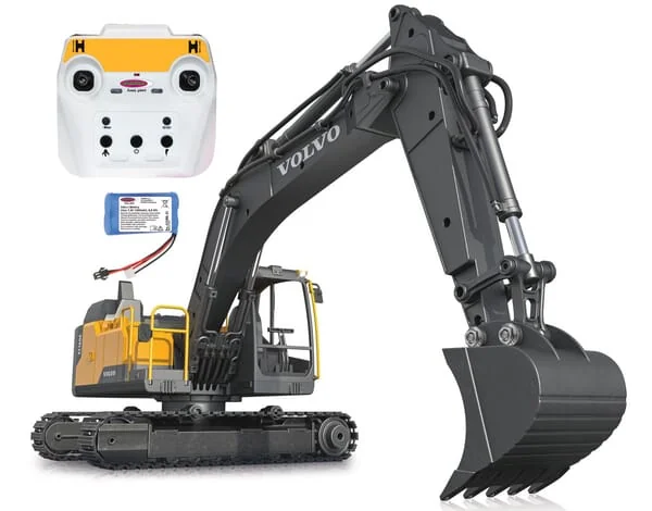 Jamara - JA406300 - Bagger Volvo EC160E Metall 1:16 Mit Schalengreifer Und Abbruchhammer