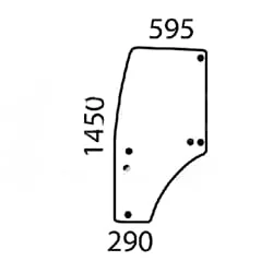 John Deere - SU27314 - Komplette Tuerscheibe