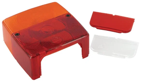 Jokon - 190020410 - Leuchtenglas, Rot/Transparent/Bernstein, Quadratisch Links/Rechts/Heck Jokon