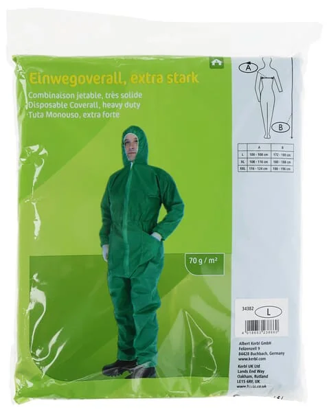 Kerbl - 34382KER - Einweg-Overall L, Gruen, 70gr