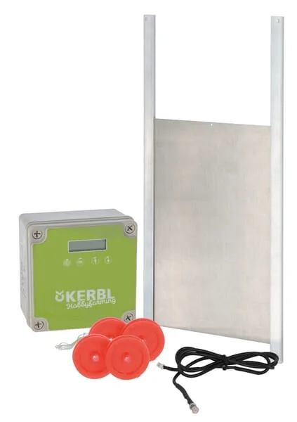 Kerbl - 70545 - Automatische Huehnerklappe mit Schiebetuer 430x400mm, Verpackt