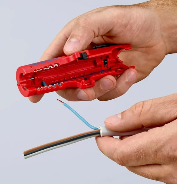Knipex - TA1685125SB - Universelles Kabelabisolierwerkzeug