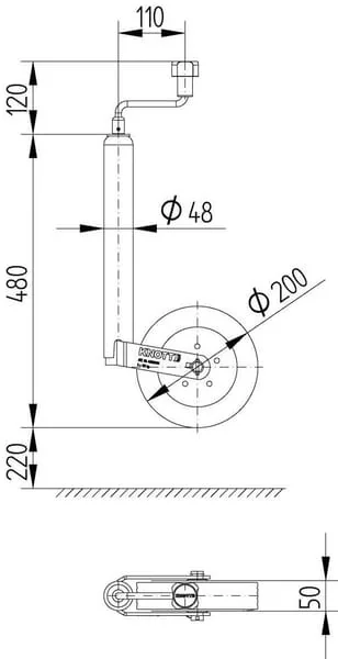 KNOTT - 4802819X - Stützrad