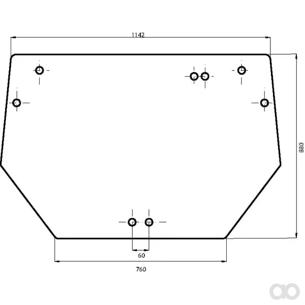 Kramp - 00097699030N - Heckfenster Oben