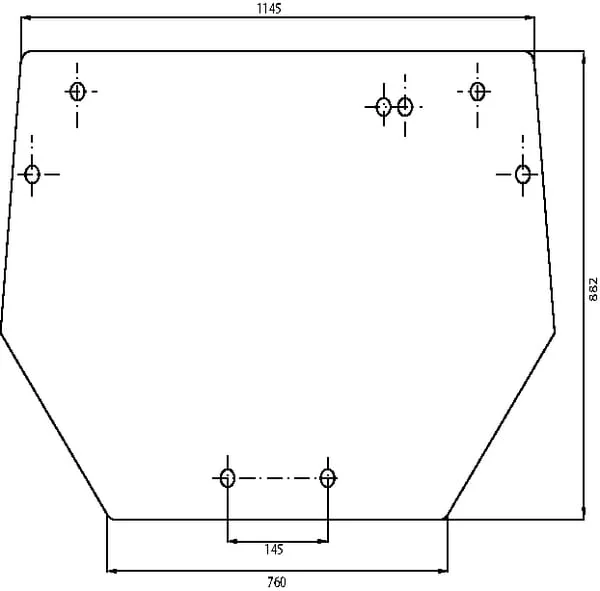 Kramp - 001062650N - Heckscheibe oben