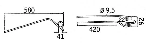 Kramp - 001554320KR - Rotierende Zinken Innen