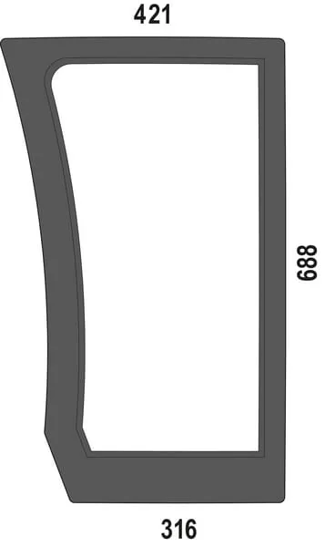 Kramp - 00205769010N - Unteres Vorderes Fenster
