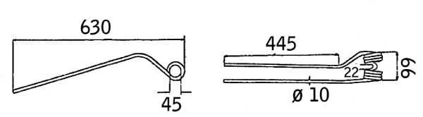 Kramp - 002650120KR - Rotierende Zinke CCW aussen
