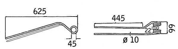 Kramp - 002650130KR - Rotierende Zinke CCW innen