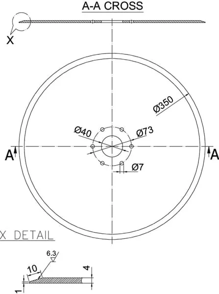 Kramp - 00310914N - Saemaschinenscheibe 350x4,0mm