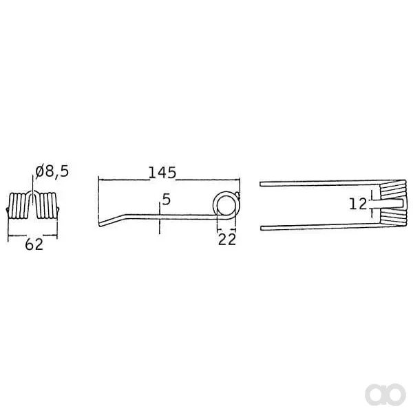 Kramp - 009381481N - Federzinken Der Aufnahmeeinheit