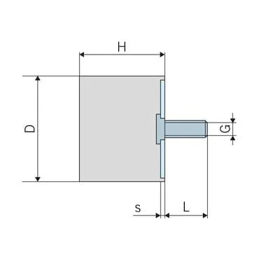 Kramp - 10050D55 - Schwingungsdaempfer Typ D